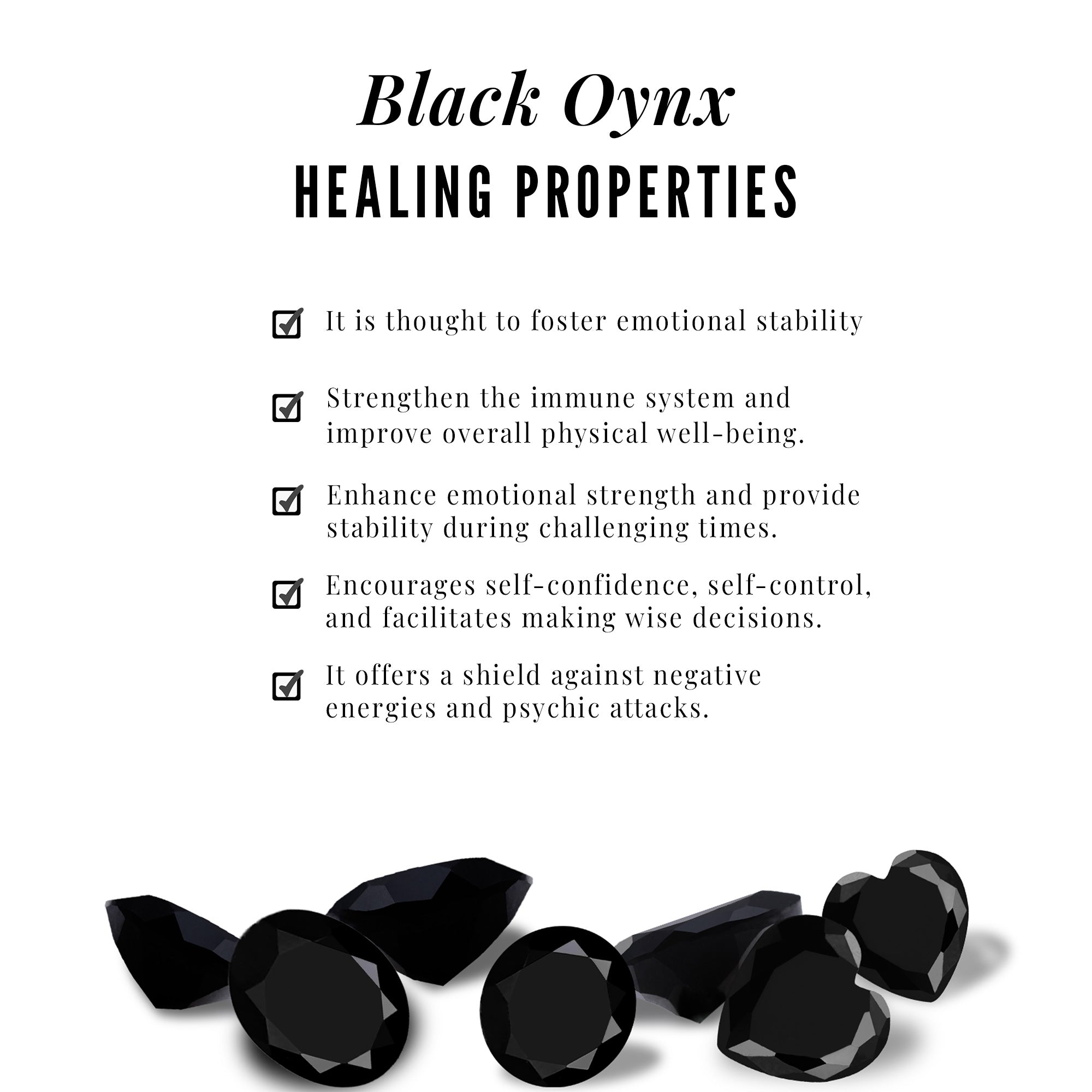 Real Black Onyx Half Eternity Ring with Diamond Black Onyx - ( AAA ) - Quality - Rosec Jewels