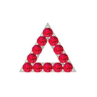 Rosec Jewels-Genuine Ruby Triangle Earring for Cartilage Piercing