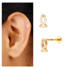 Rosec Jewels-Unique Diamond Gold Fish Earring for Tragus Piercing