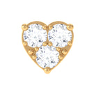 Rosec Jewels-Round Moissanite Heart Earring for Helix Piercing