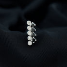 Rosec Jewels-Minimal Black Onyx Bar Cartilage Earring with Moissanite