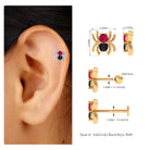 Rosec Jewels-Ruby and Black Onyx Spider Helix Earring