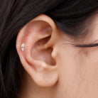 Rosec Jewels-Pink Sapphire and Diamond Quirky Tragus Earring