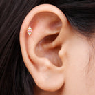 Rosec Jewels-Pink Sapphire and Diamond Quirky Tragus Earring