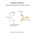 Rosec Jewels-Moissanite Curved Flower Cartilage Earring