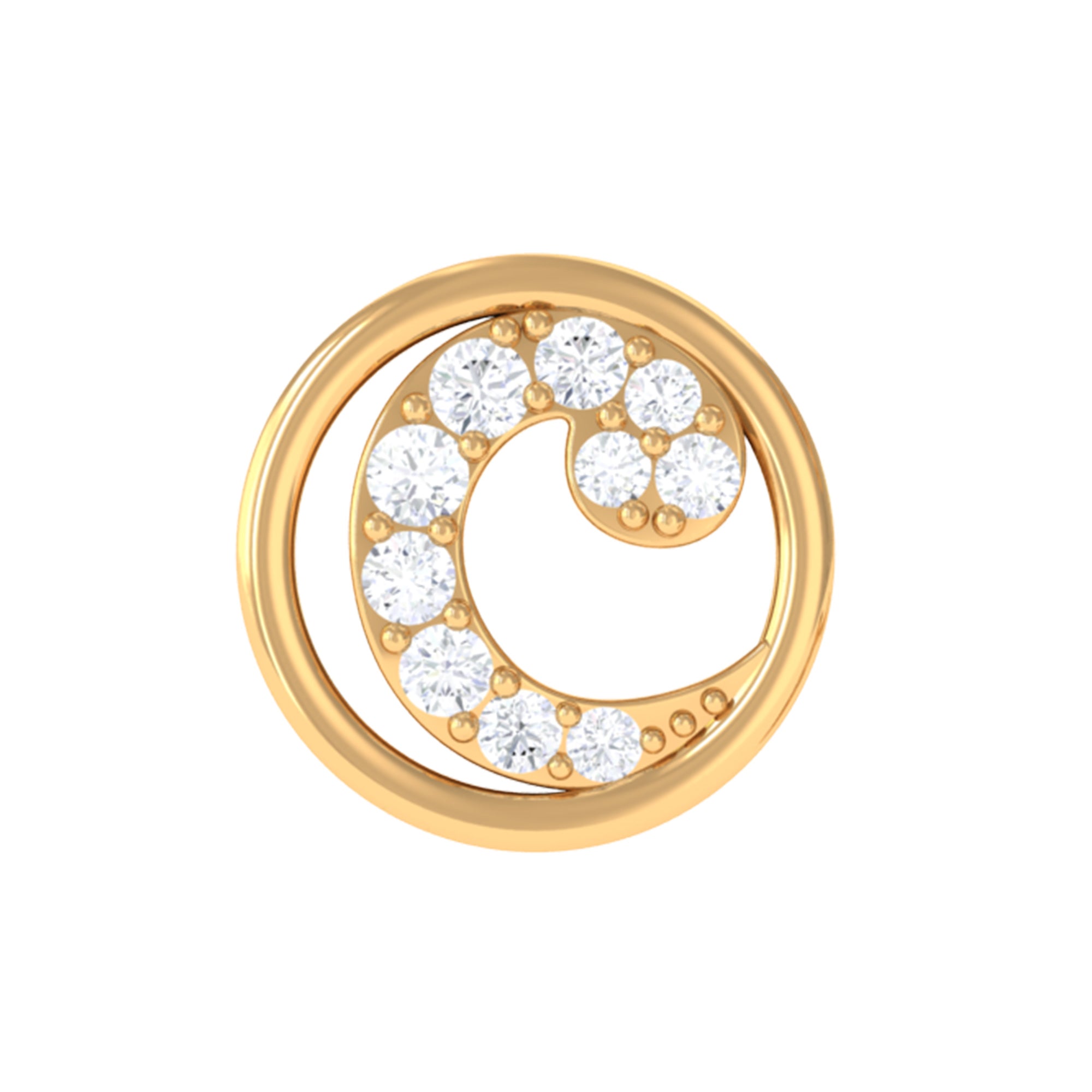 Rosec Jewels-Real Diamond Circle Earring for Cartilage Piercing