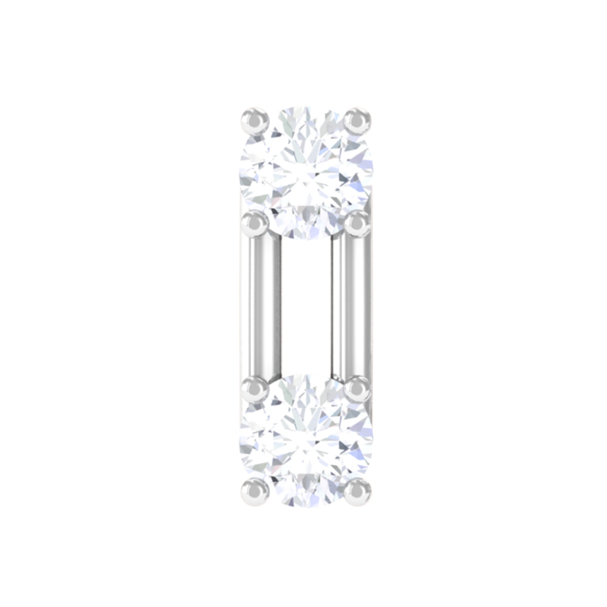 Rosec Jewels-Dainty Moissanite Bar Tragus Earring in Gold