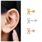 Rosec Jewels-Natural Diamond Gold Axe Earring for Tragus Piercing