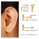 Rosec Jewels-Unique Round Moissanite Conch Earring in Gold