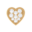 Rosec Jewels-Real Moissanite Heart Earring for Upper Lobe Piercing