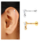 Rosec Jewels-Dainty Moissanite Piercing Earring for Helix