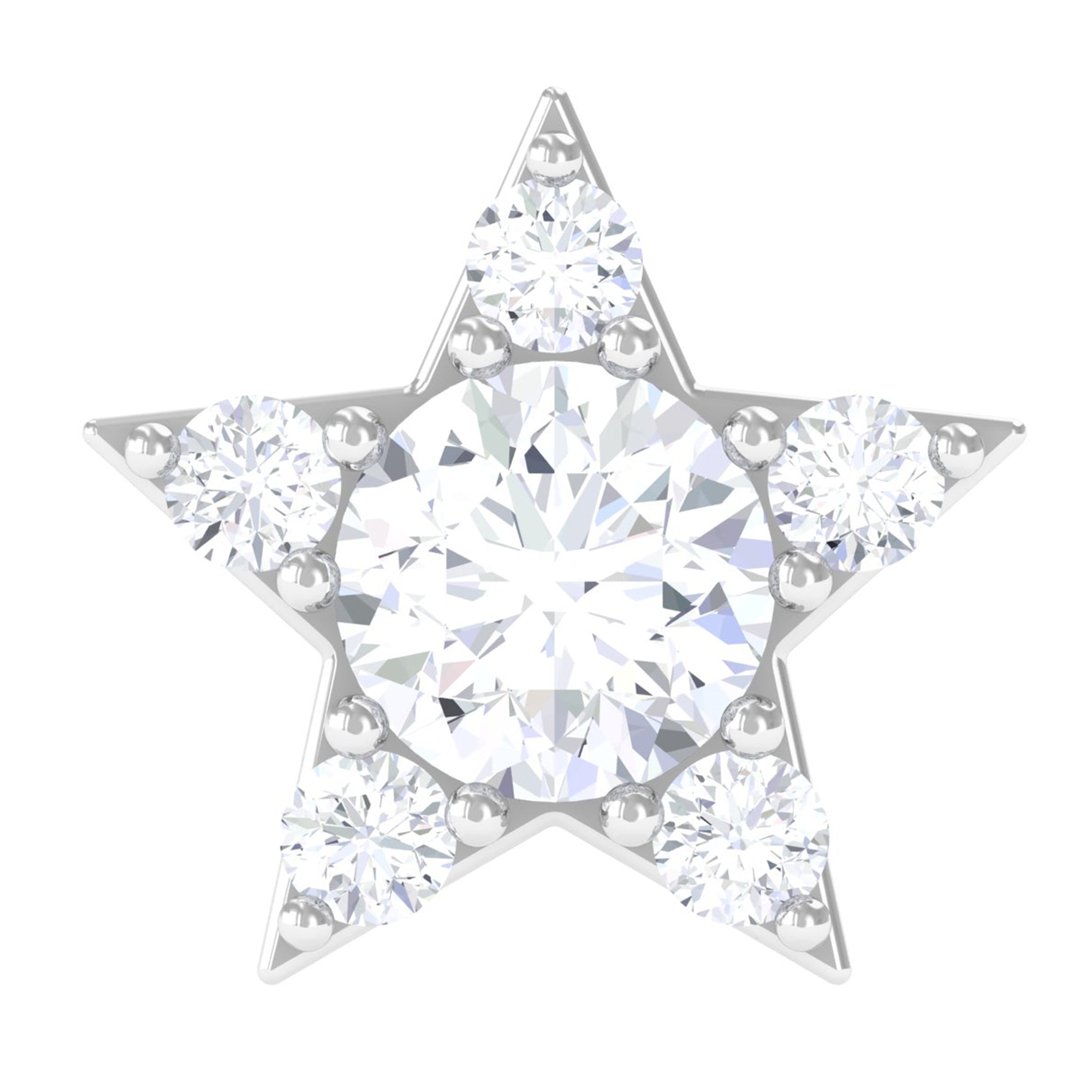 Rosec Jewels-Minimal Diamond Star Celestial Earring for Helix Piercing