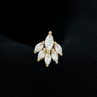 Rosec Jewels-Marquise Diamond Leaf Cluster Helix Earring