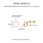 Rosec Jewels-Natural Diamond Open Circle Earring for Helix Piercing