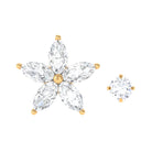 Rosec Jewels-Marquise Diamond Flower Cartilage Earring Set