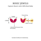 Rosec Jewels-Marquise Ruby Two Stone Cartilage Earring