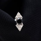 Rosec Jewels-Dainty Black Onyx and Diamond Arrow Tragus Earring