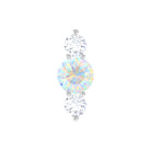 Rosec Jewels-Ethiopian Opal and Moissanite 3 Stone Tragus Earring