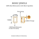 Rosec Jewels-Moissanite Octagon Geometric Earring for Helix Piercing