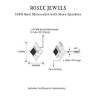 Rosec Jewels-Moissanite and Black Enamel Unique Helix Earring