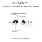 Rosec Jewels-Black Diamond and Freshwater Pearl Cartilage Earring