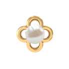 Rosec Jewels-Freshwater Pearl Solitaire Flower Cartilage Earring in Gold