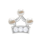 Rosec Jewels-Freshwater Pearl and Diamond Crown Cartilage Earring