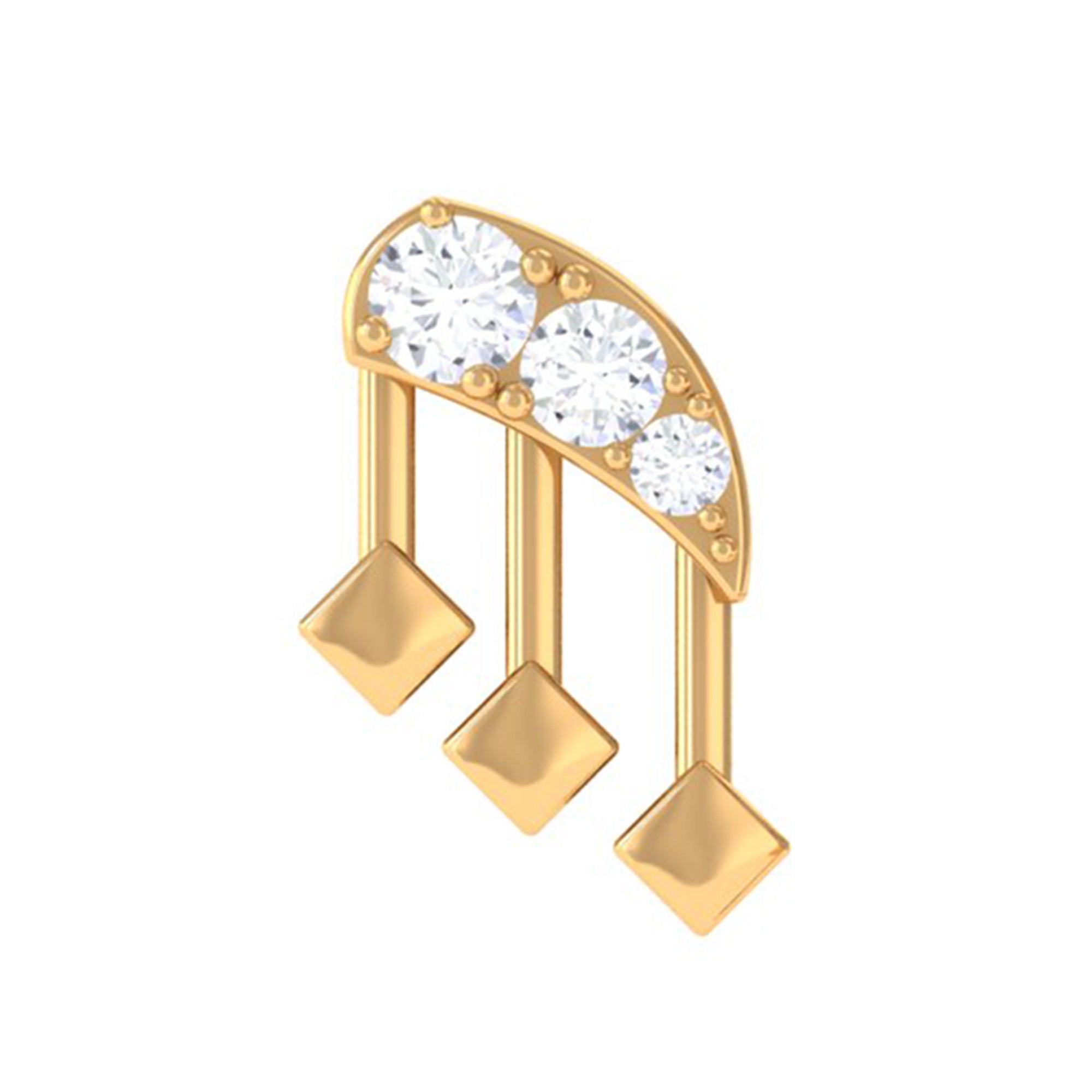 Rosec Jewels-Real Diamond Music Note Cartilage Earring