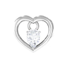 Rosec Jewels-Pear Moissanite Gold Heart Earring for Helix Piercing