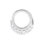 Rosec Jewels-Moissanite Open Circle Minimal Earring for Cartilage Piercing