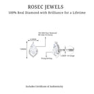 Rosec Jewels-Pear Shape Diamond Solitaire Earring for Helix Piercing