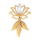 Rosec Jewels-Marquise Diamond Lotus Flower Drop Earring