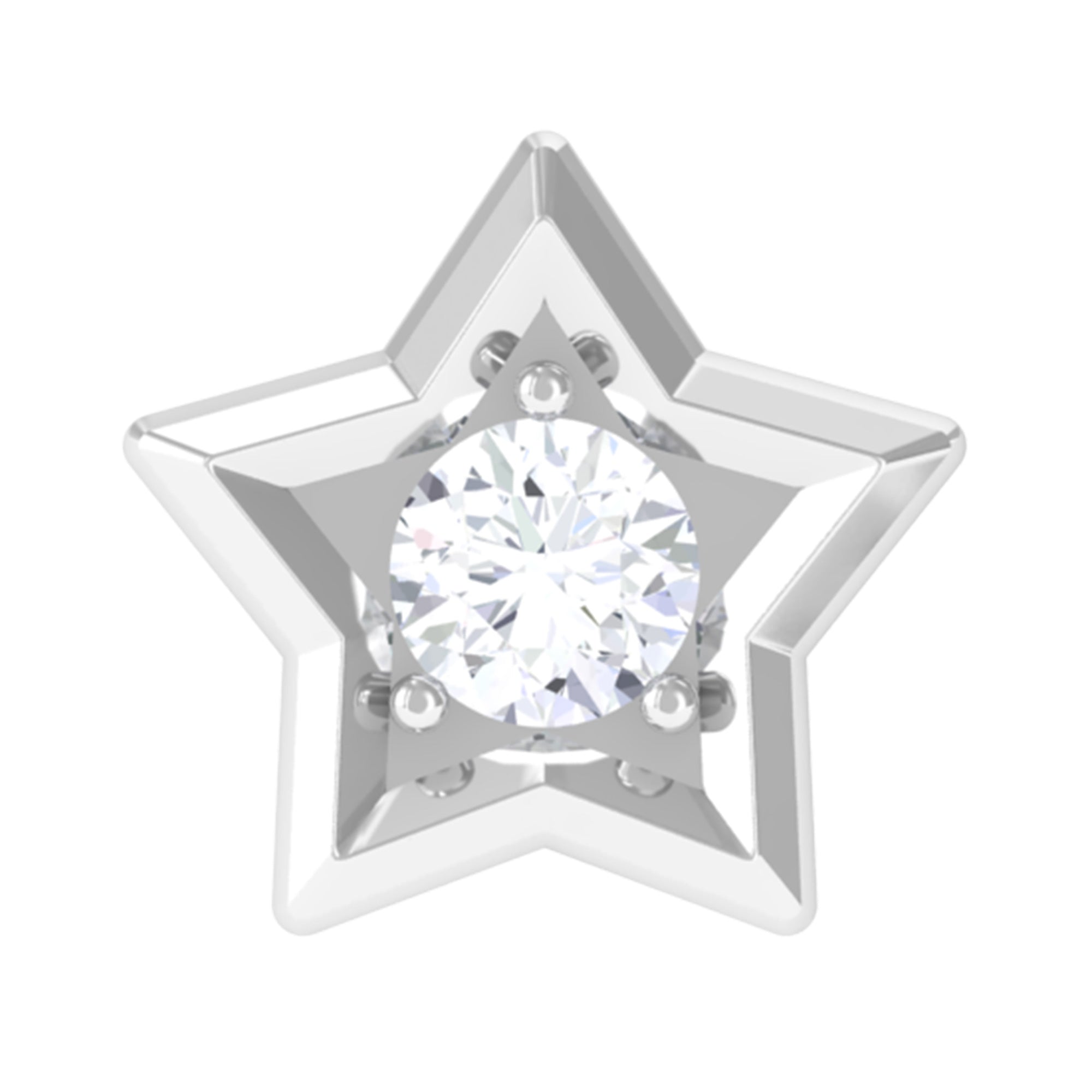 Rosec Jewels-Dainty Diamond Star Earring for Tragus Piercing