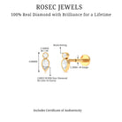 Rosec Jewels-Minimal Pear Diamond Tragus Earring in Bezel Setting