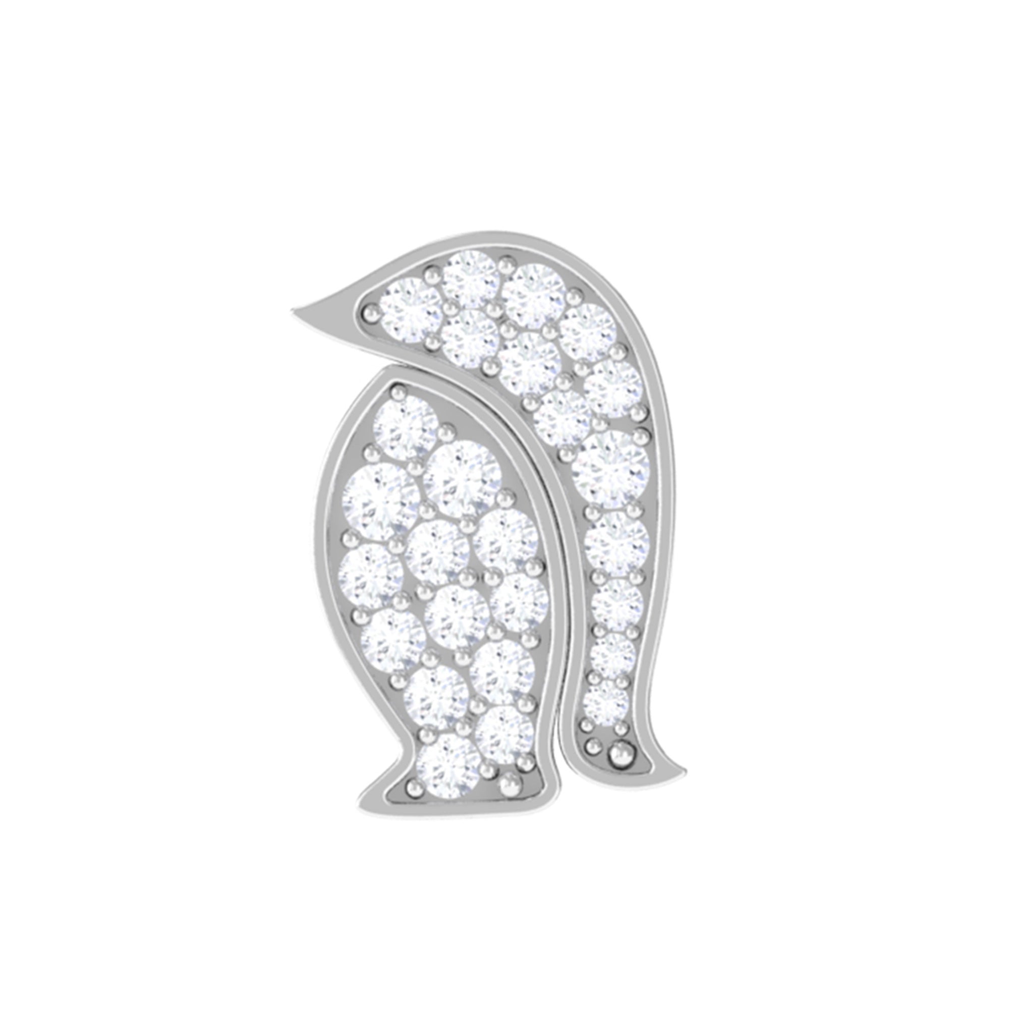 Rosec Jewels-Cute Diamond Penguin Earring for Cartilage Piercing