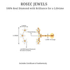 Rosec Jewels-Elegant Diamond Flower Crawler Earring for Helix Piercing