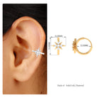 Rosec Jewels-Moissanite Starburst Cartilage Hoop Earring