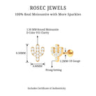 Rosec Jewels-Moissanite Gold Cactus Cartilage Earring