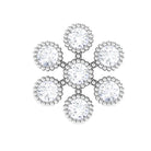 Rosec Jewels-Moissanite Flower Cartilage Earring in Beaded Bezel Setting