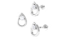 Rosec Jewels-Round Moissanite Teardrop Helix Earring