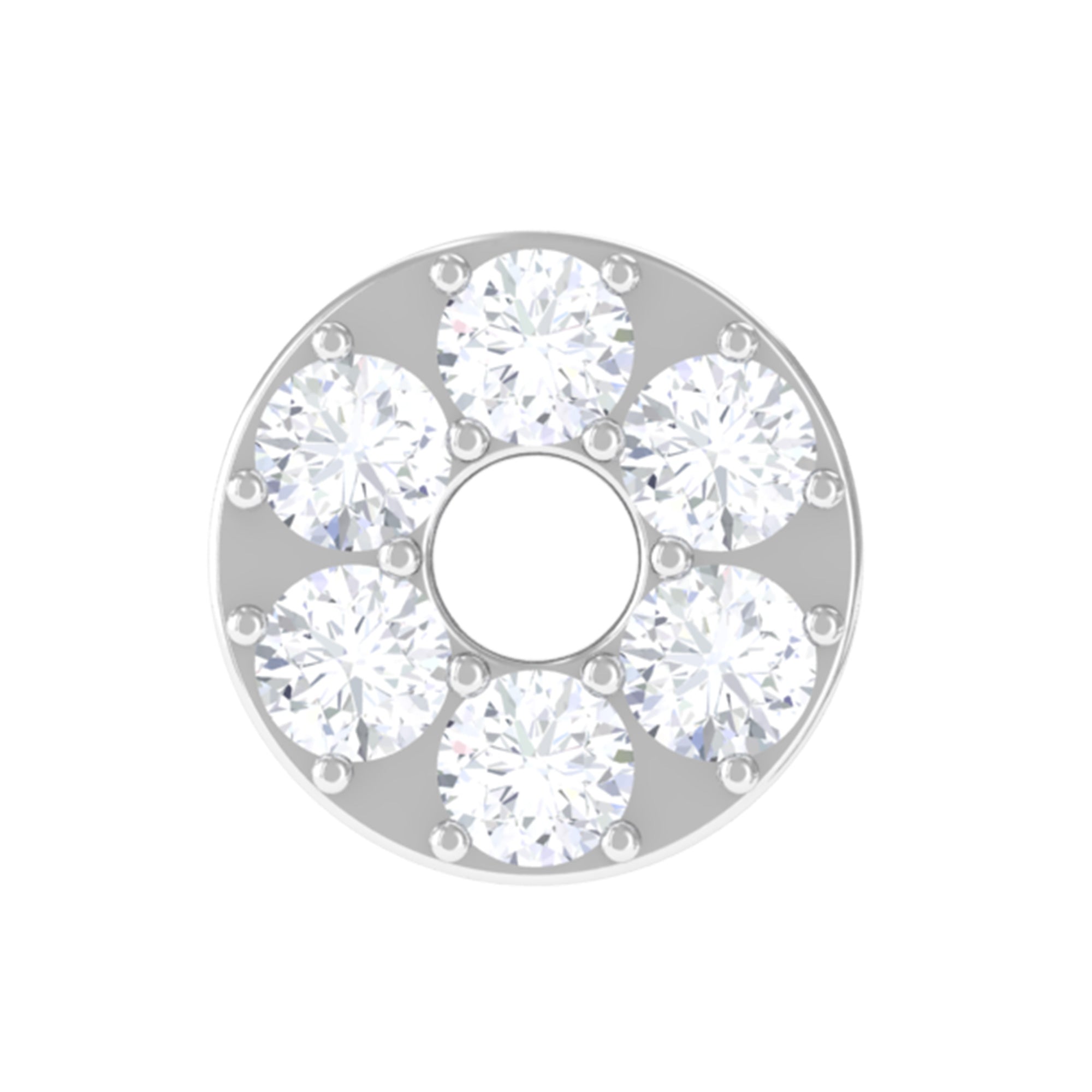 Rosec Jewels-Moissanite Gold Disc Earring for Conch Piercing