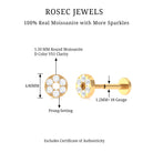 Rosec Jewels-Moissanite Gold Disc Earring for Conch Piercing