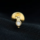 Rosec Jewels-Simple Gold Beaded Diamond Conch Earring