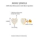 Rosec Jewels-Moissanite Heart Cartilage Earring in Pave Setting