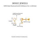 Rosec Jewels-Simple Round Diamond Helix Drop Earring in Bezel Set