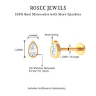 Rosec Jewels-Minimalist Moissanite Teardrop Cartilage Earring