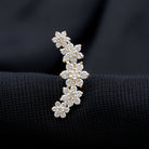 Rosec Jewels-Genuine Diamond Flower Ear Crawler Earring