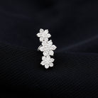 Rosec Jewels-Certified Moissanite Flower Ear Climber Earring