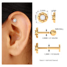 Rosec Jewels-Round Diamond Flower Earring for Tragus Piercing