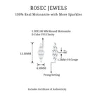 Rosec Jewels-Marquise Moissanite Cluster Geometric Earring for Cartilage Piercing